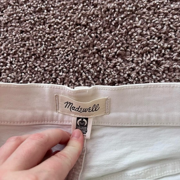 Madewell Perfect Wide Vintage Leg Women's White Cropped Pocket Jeans Size 29 - Picture 7 of 7